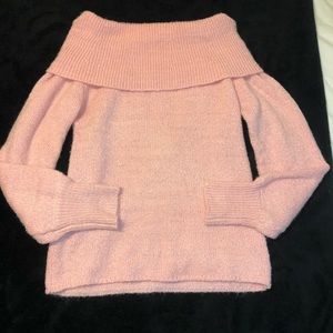 Pink off shoulder sweater